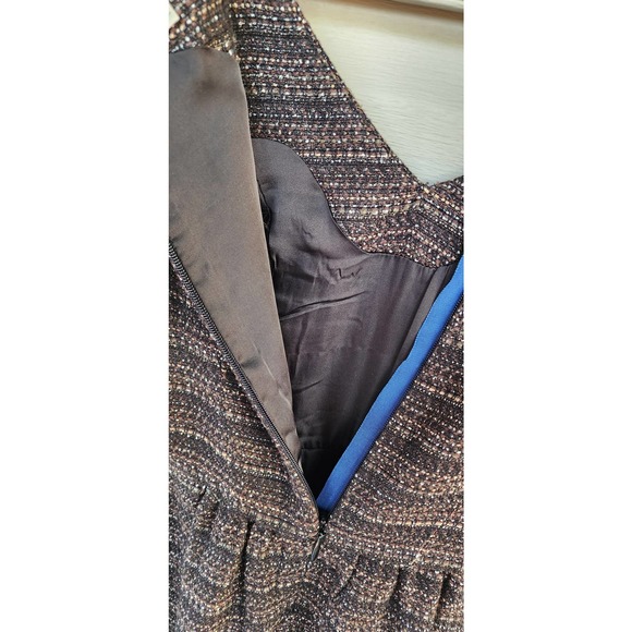 Moulinette Soeurs Anthropoligie Glissade Sleeveless Tweed Knee Length Size 2 - Picture 6 of 7